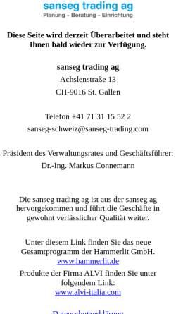 Vorschau der mobilen Webseite www.sanseg.com, Sanseg Trading AG