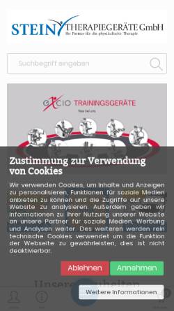 Vorschau der mobilen Webseite stein-therapiegeraete.de, Stein Therapiegeräte, Inh. Gerhard Stein