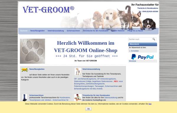 Vorschau von www.vet-groom.de, Vet-Groom - Trimm- & Veterinärtische, Inh. Frank Rosch