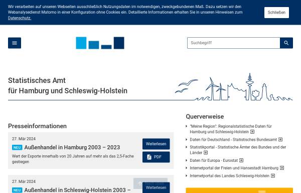 Vorschau von www.statistik-nord.de, Statistisches Amt für Hamburg und Schleswig-Holstein