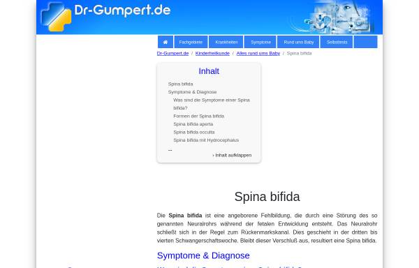 Vorschau von www.dr-gumpert.de, Spina bifida
