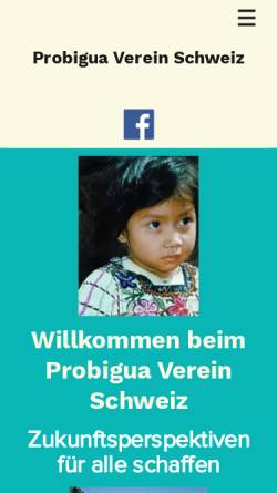 Vorschau der mobilen Webseite www.probigua.ch, Probigua Verein Schweiz