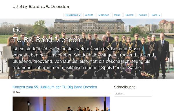 Vorschau von www.tubigband.de, TU Big Band Dresden e.V.