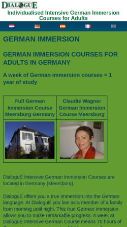 Vorschau der mobilen Webseite www.german-immersion.com, Karl H. Apsel