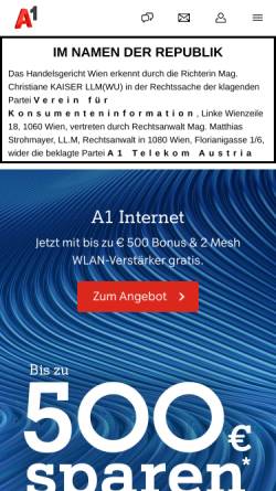 Vorschau der mobilen Webseite members.aon.at, Ambulatorium für Herzerkrankungen, Salzburg