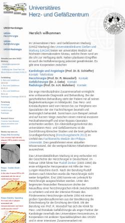 Vorschau der mobilen Webseite www.herzzentrum-marburg.de, Herzzentrum Marburg