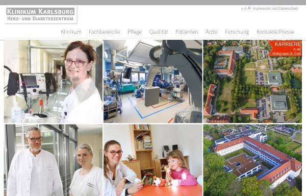 Vorschau von www.klinikum-karlsburg.de, Klinikum Karlsburg