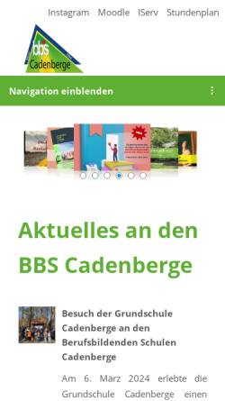 Vorschau der mobilen Webseite www.bbs-cadenberge.de, Berufsbildende Schulen Cadenberge (BBS)