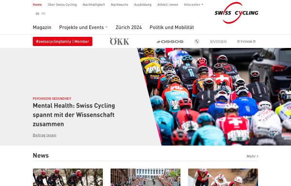 Vorschau von www.swiss-cycling.ch, Schweizerischer Radfahrer-Bund