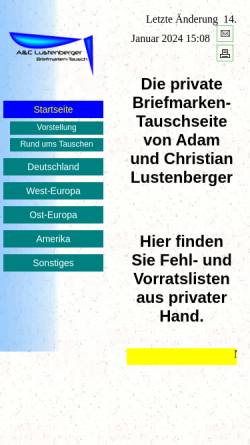 Vorschau der mobilen Webseite www.lustenberger.de, Lustenberger, Adam und Christian