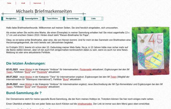 Vorschau von www.bund-sammlung.de, Michaels Briefmarkenseite