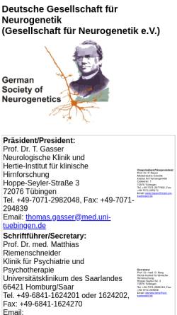 Vorschau der mobilen Webseite www.dgng.de, Deutsche Gesellschaft für Neurogenetik (DGNG)