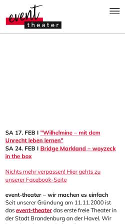 Vorschau der mobilen Webseite www.event-theater.de, Event-Theater: Klostersommer
