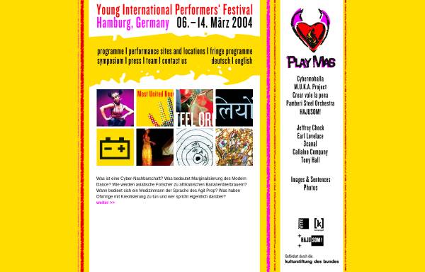 Vorschau von www.play-mas.de, Play Mas - Young International Performers' Festival