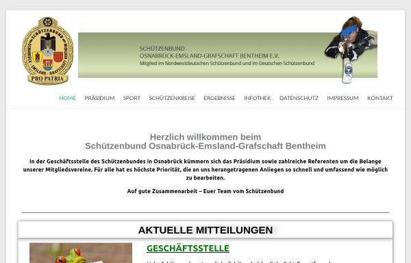 Vorschau von www.schuetzenbund-oegb.de, Bezirksschützenverband Osnabrück-Emsland