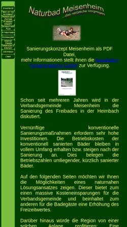 Vorschau der mobilen Webseite www.naturbad-meisenheim.de, Naturbad Meisenheim