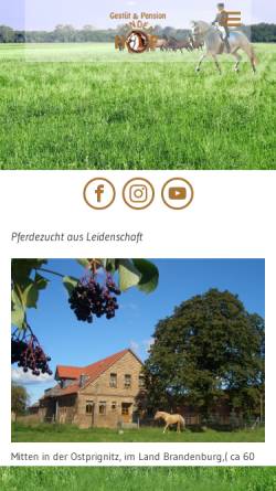 Vorschau der mobilen Webseite www.pension-gestuet-lindenhof.de, Gestüt & Pension Lindenhof