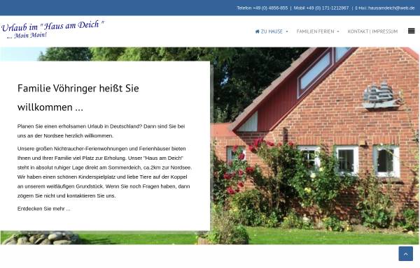 Vorschau von www.haus-am-deich-nordsee.de, Haus am Deich