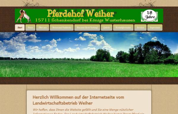 Vorschau von www.pferdehof-weiher.de, Pferdehof Weiher