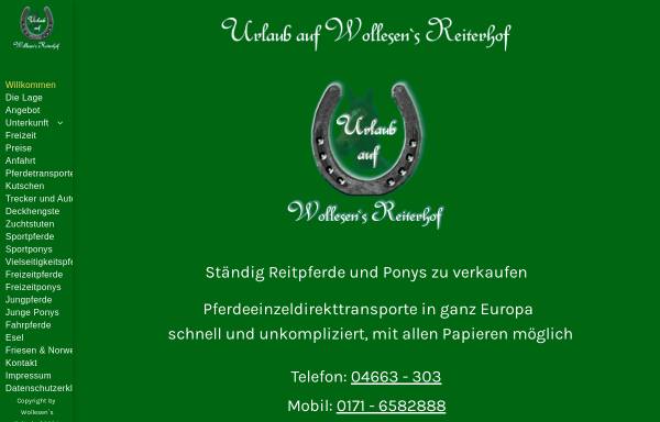 Vorschau von www.reiterhof-wollesen.de, Reiterhof Wollesen