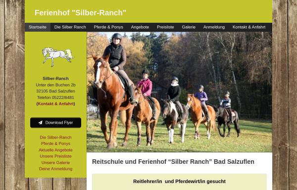 Vorschau von www.silber-ranch.de, Reitstall Silber Ranch