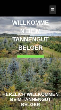 Vorschau der mobilen Webseite www.tannengut-belger.de, Tannengut Belger