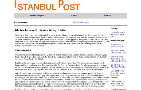 Vorschau von www.istanbulpost.net, Istanbul Post