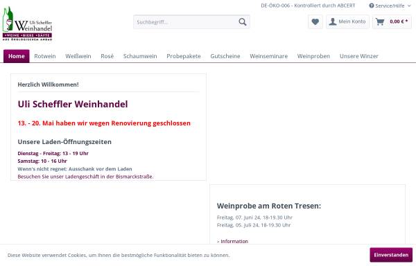 Vorschau von www.wein-augsburg.de, Weinhandel Uli Scheffler