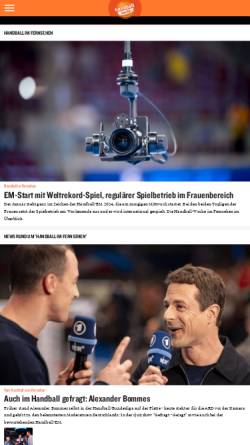 Vorschau der mobilen Webseite www.handballimfernsehen.de, Handball im Fernsehen