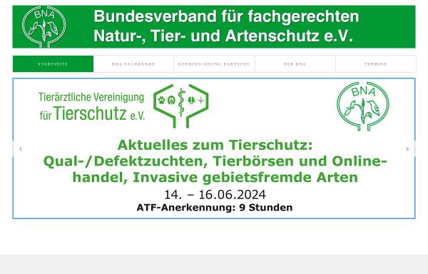 Vorschau von www.bna-ev.de, Bundesverband für fachgerechten Natur- und Artenschutz e.V. (BNA)