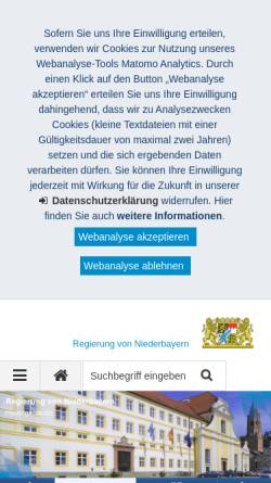 Vorschau der mobilen Webseite www.gaa-la.bayern.de, Gewerbeaufsichtsamt Landshut