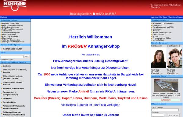 Vorschau von www.aluliner.com, Felix Kröger Fahrzeugbau e.K.