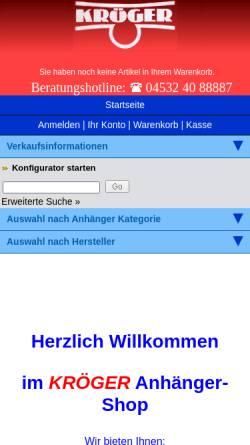 Vorschau der mobilen Webseite www.aluliner.com, Felix Kröger Fahrzeugbau e.K.