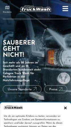 Vorschau der mobilen Webseite colognetruckwash.de, Cologne Truck Wash GmbH