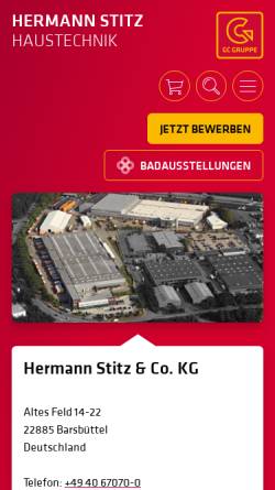 Vorschau der mobilen Webseite www.gc-gruppe.de, Hermann Stitz & Co. KG