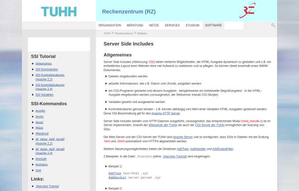 Vorschau von cgi.tu-harburg.de, Server Side Includes