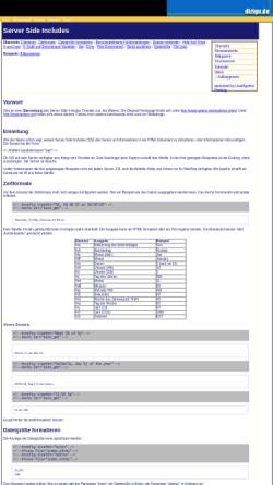 Vorschau der mobilen Webseite ssi.dizign.de, Server Side Includes (SSI) Tutorial