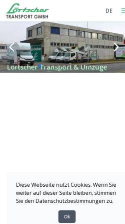 Vorschau der mobilen Webseite loertscher.ch, Lörtscher Umzüge