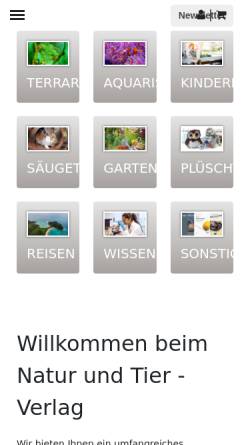 Vorschau der mobilen Webseite www.ms-verlag.de, Natur und Tier - Verlag GmbH