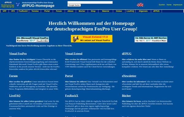 Vorschau von www.dfpug.de, Deutsche FoxPro Benutzergruppe, dFPUG
