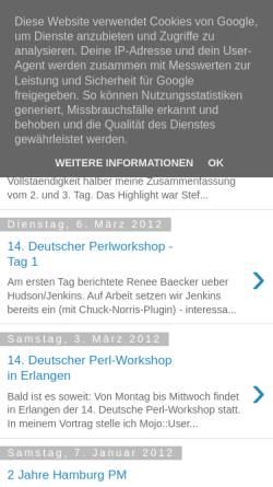Vorschau der mobilen Webseite www.perl-uwe.de, Perl-Uwe.de