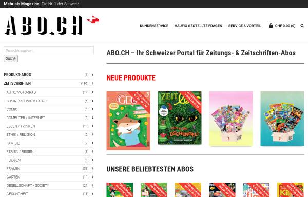 Vorschau von www.abo.ch, First Internet Marketing AG