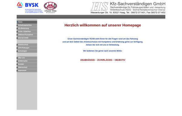 Vorschau von www.schmid-haag.com, KFZ-Sachverständigenbüro und Fachbüro für Arbeitssicherheit Herbert Schmid