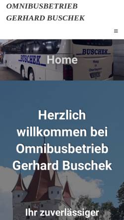 Vorschau der mobilen Webseite www.buschek-bus.de, Omnibusbetrieb Gerhard Buschek