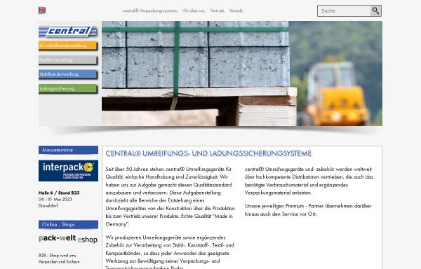 Vorschau von www.central-strapping.de, Greiner GmbH & Co. KG