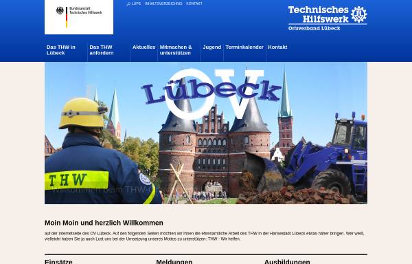 Vorschau von www.ov-luebeck.thw.de, THW Ortsverband Lübeck