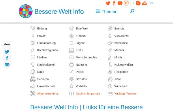 Vorschau von www.bessereweltlinks.de, Gewalt an Schulen