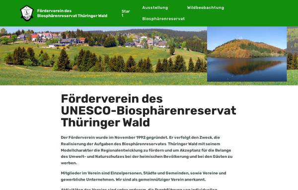 Vorschau von www.br-vessertal.de, Biosphärenreservat Vessertal