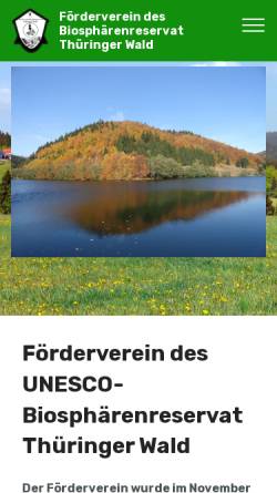 Vorschau der mobilen Webseite www.br-vessertal.de, Biosphärenreservat Vessertal