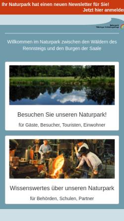 Vorschau der mobilen Webseite www.thueringer-schiefergebirge-obere-saale.de, Naturpark Thüringer Schiefergebirge / Obere Saale